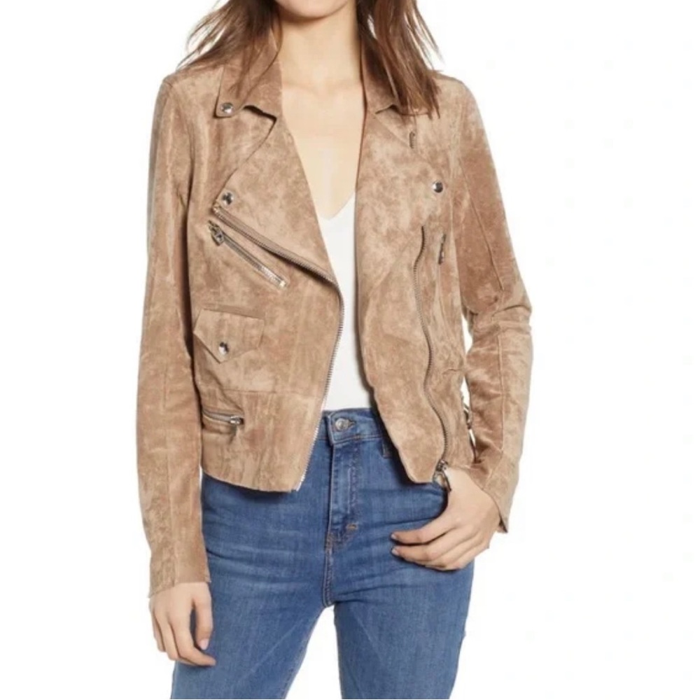 BLANKNYC Faux Suede Moto Jacket